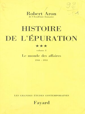 cover image of Histoire de l'épuration (3.1)